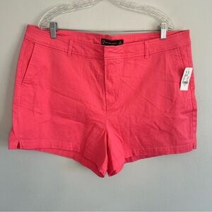 NWT NY&C Womens Pink Bermuda Shorts Plus Sz 20 Casual Everyday Normcore Basic